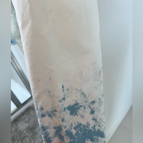 Blue hand painted banana republic medium white coat - Picture 4 of 6